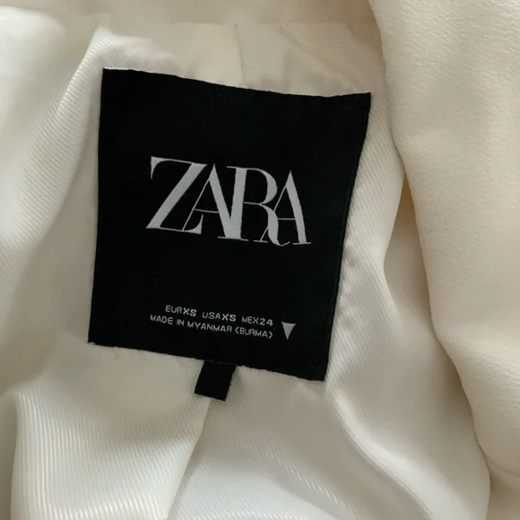 Zara Blazer Ivory Double Breasted - Picture 11 of 12